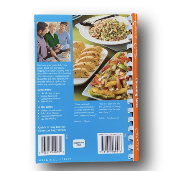 3/$12 Company’s Coming Choosing Sides Cookbook by Jean Pare - Picture 2 of 6